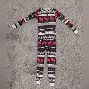 Lazy One Moose Print Pajama Onesie